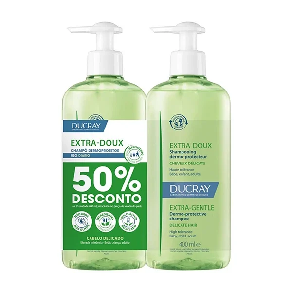 Ducray Extra Doux Champo 2 x 400mL 50% Desconto 2ªUnidade