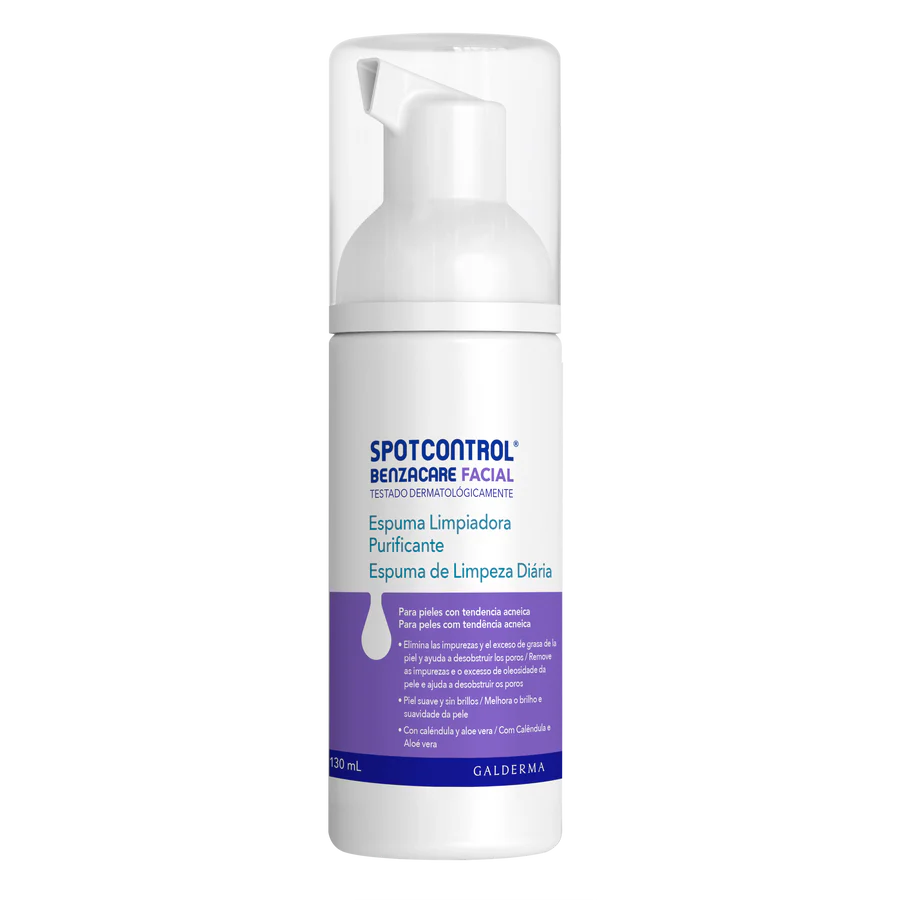 Benzacare Spotcontrol Espuma Limpeza 130mL – Tratamento da Acne