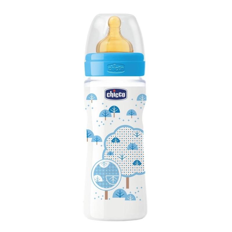 Chicco Benessere Biberão Látex Azul 4M+ (330 mL)