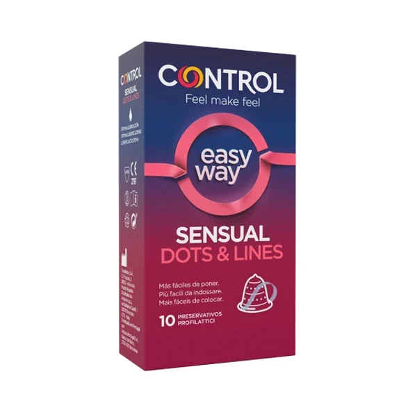 Control Preservativos Sensual Dots & Lines Easy Way X10