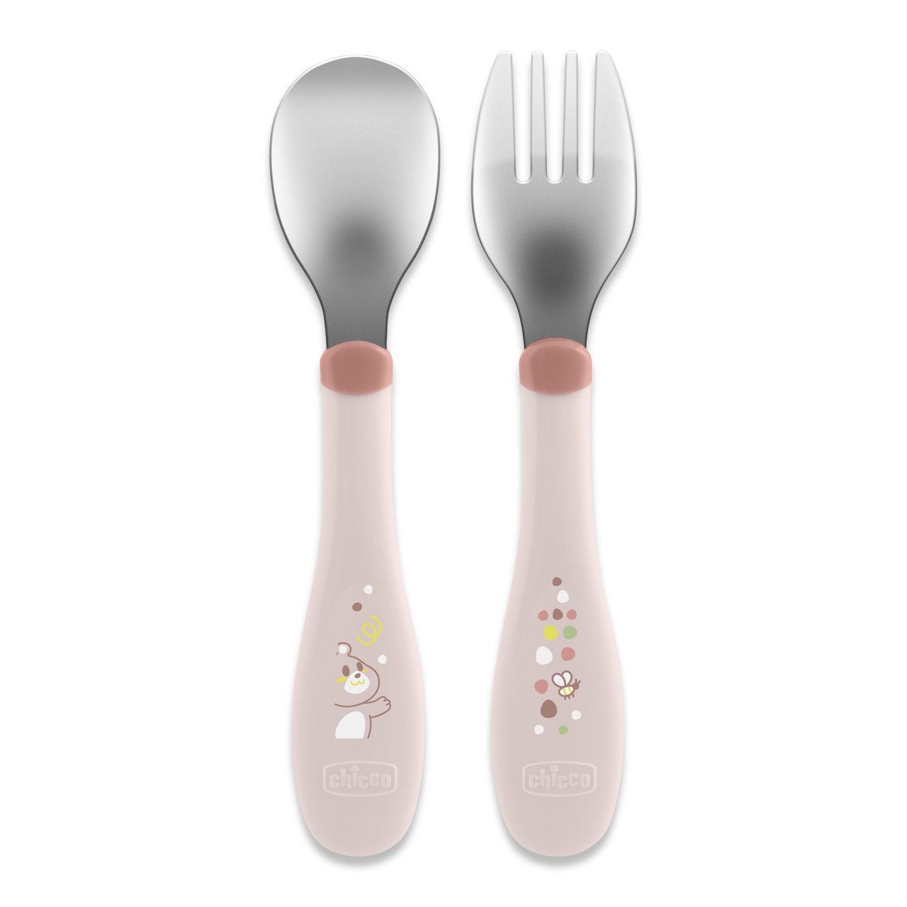Chicco Conjunto de Talheres Inox Rosa 18M+ - Image 2