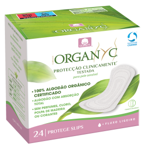 Organyc Pensos Protetores Slips Ligeiro Saquetas X24