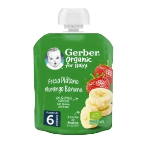 7527317 gerber organic saqueta morangobanana 90g 6m
