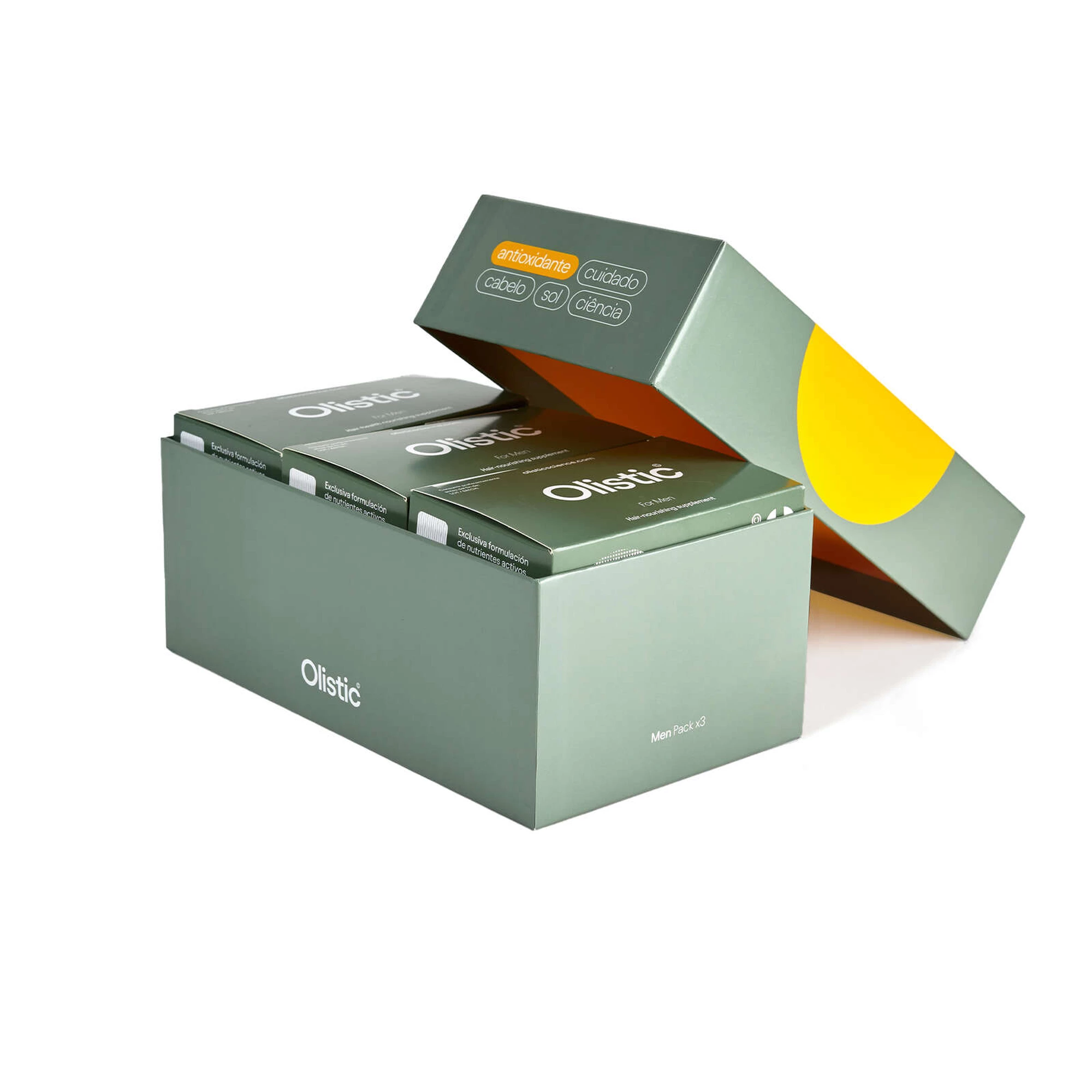 Olistic Men Suplemento Capilar 25 mL x 84 Ampolas | Força Capilar Masculina