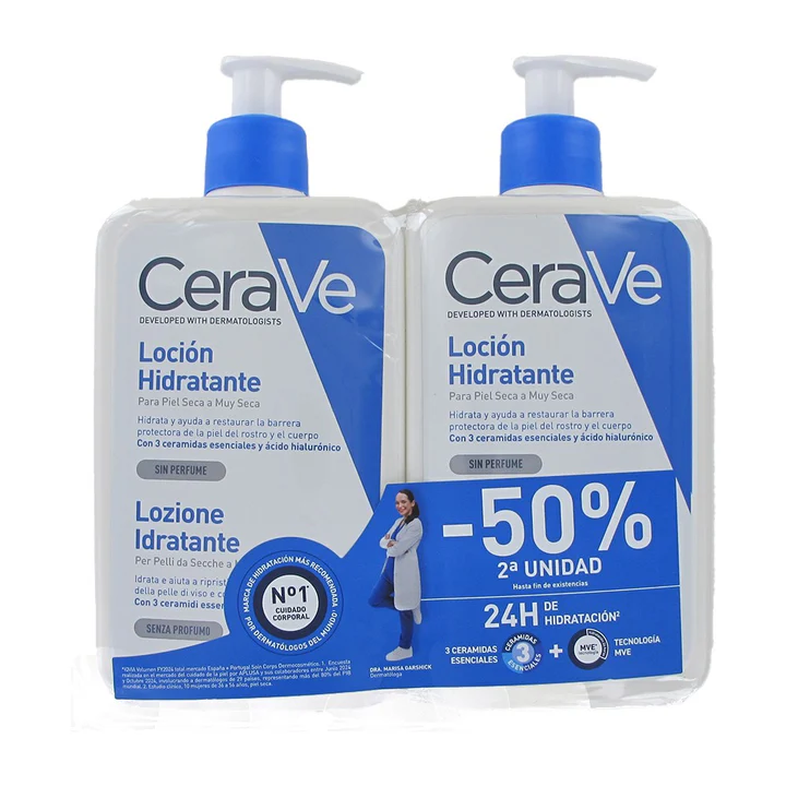 Cerave Loção Hidratante 473ml X 2 -50% na  2º Unidade