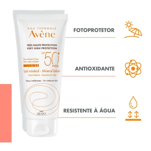 Avène Solar - Pele Intolerante  Leite Mineral SPF 50+