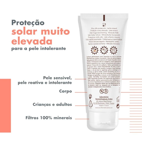 Avène Solar - Pele Intolerante  Leite Mineral SPF 50+ - Image 2