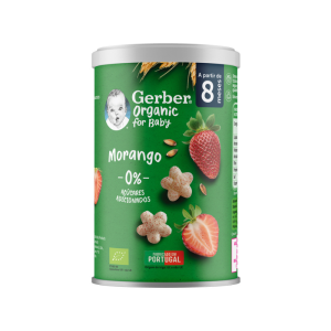 gerber organic snack morango 35g 8m pratico e nutritivo
