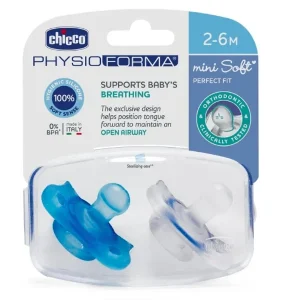 Chicco Physio Forma Mini Soft Chupeta Menino 2-6m   x2